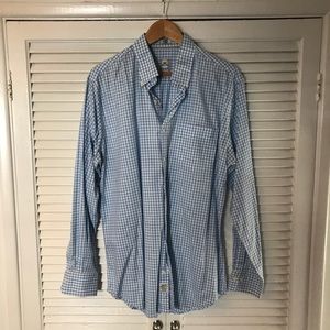 Peter Millar blue check button down